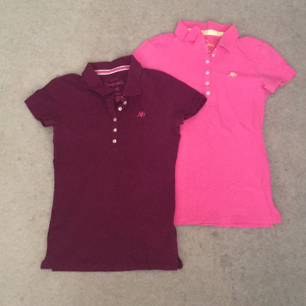 Aeropostale Plum and Pink Polo Bundle